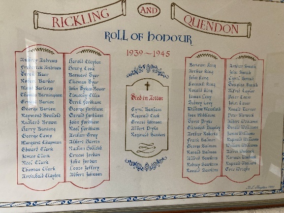Roll of Honour 1939-45