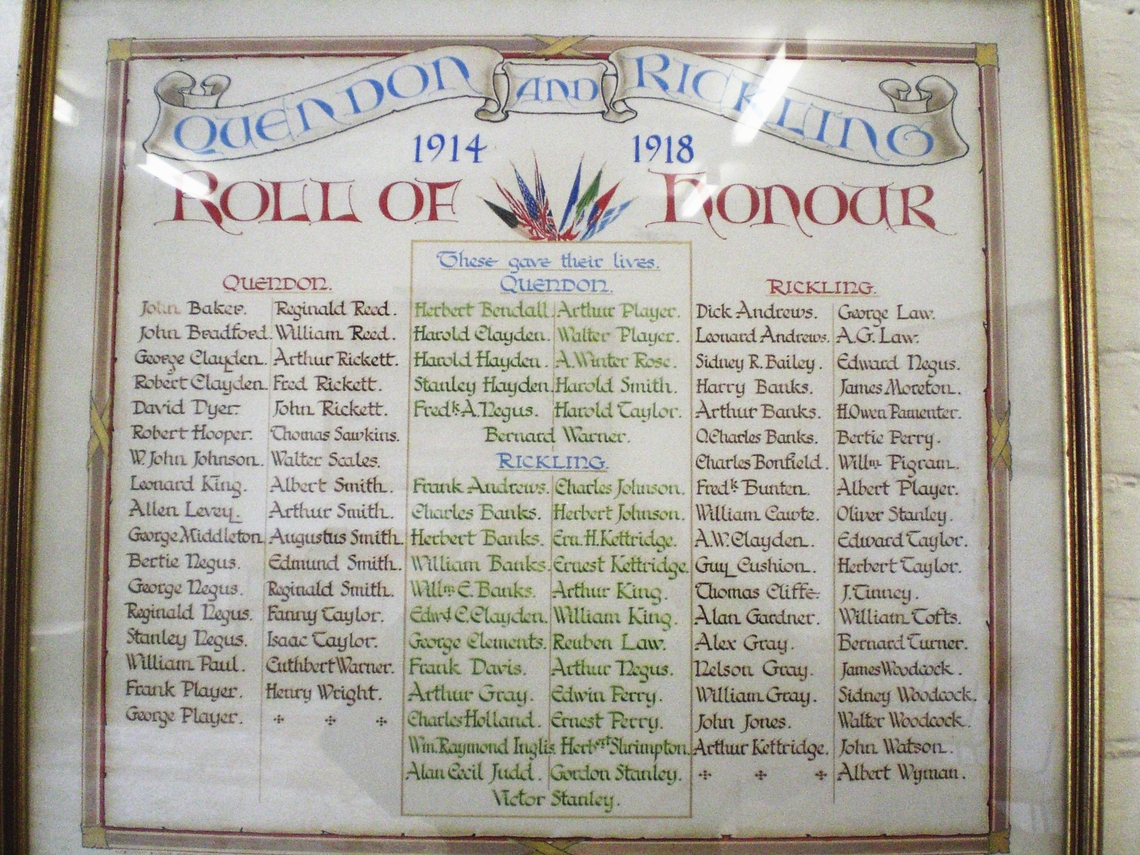 WW1 Roll of Honour